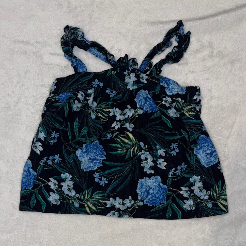 (3 for $10) old navy Floral Blue and Black kids Top